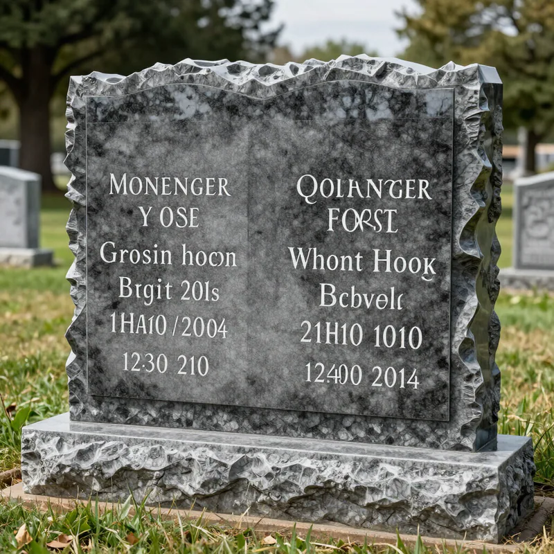 Double Monuments example by SBK Monument Shop